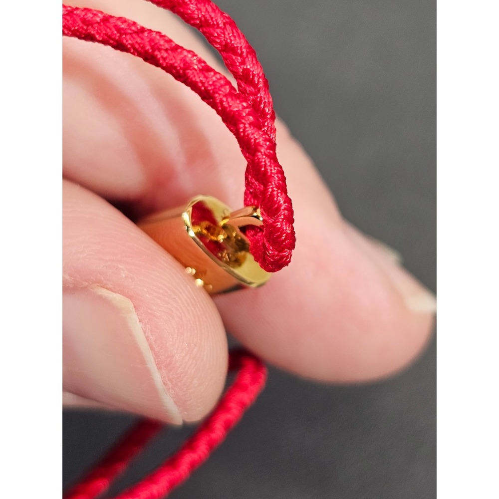 Louis Vuitton Twin Locked Bracelet M4284Z LV Monogram Padlock Cord Charm Jewelry - Picture 9 of 9